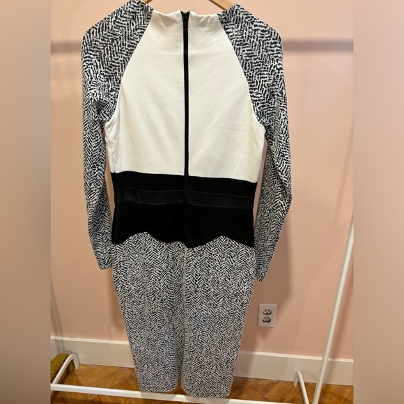 Bebe black jacquard sheath corset midi dress Large - Picture 5 of 5